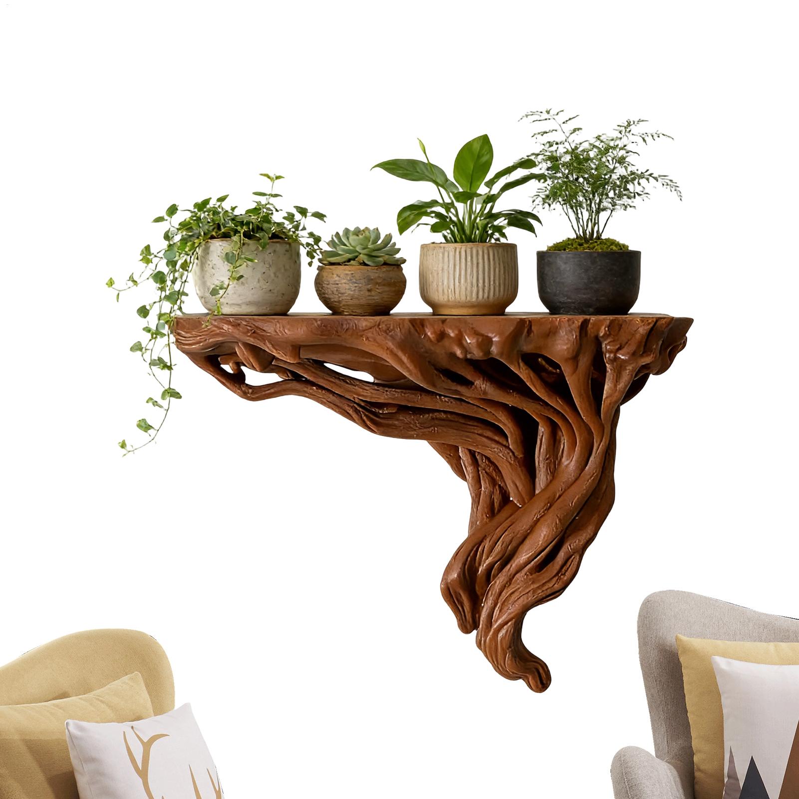 Tree Root Shaped Shelf Wall Ra - Home Bar Shelf ulasan dan harga