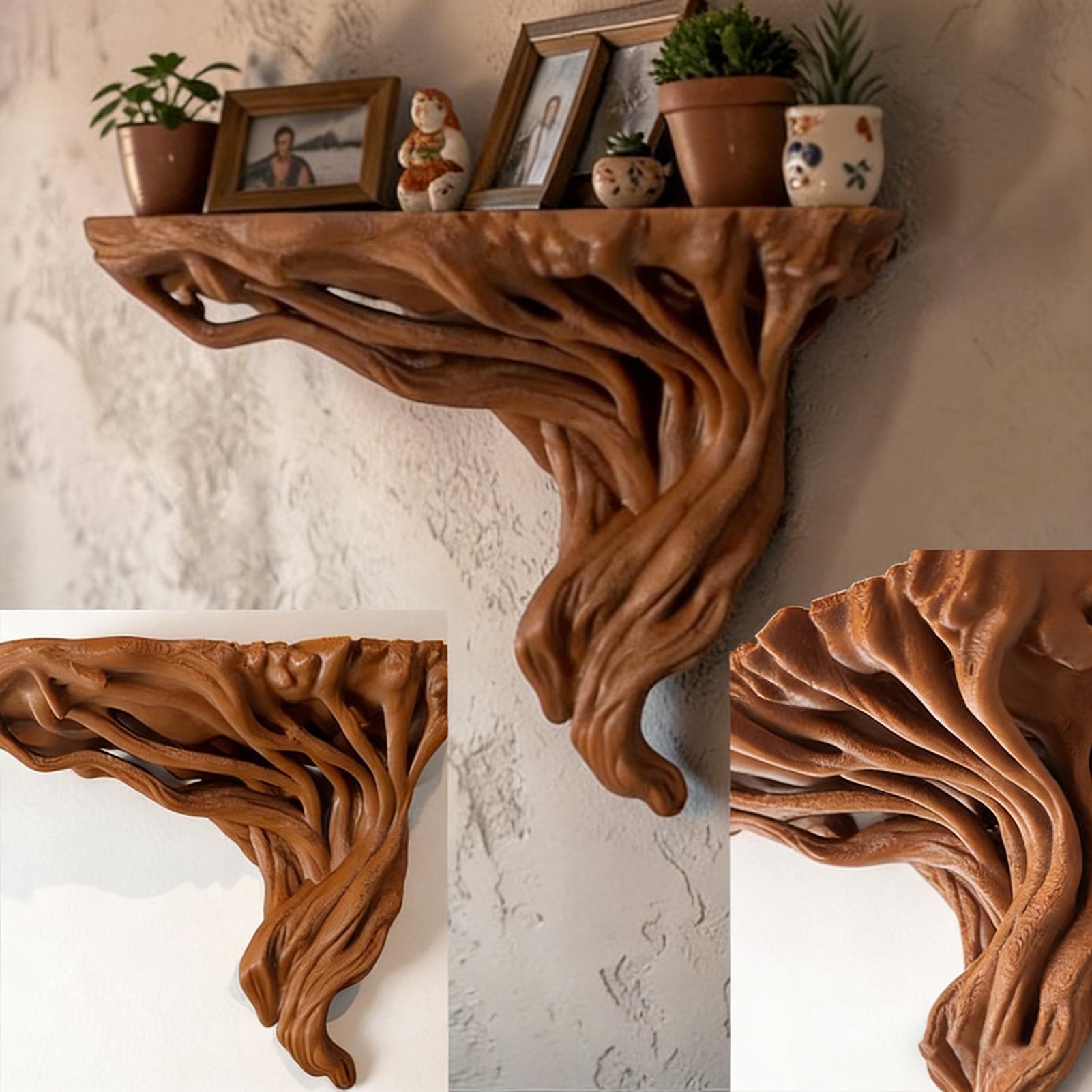Tree Root Shaped Shelf Wall Ra - Home Bar Shelf ulasan dan harga