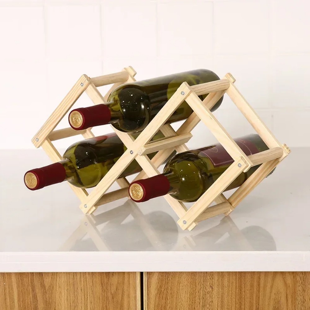Collapsible Wooden Wine Rack B - Home Bar Shelves ulasan dan harga