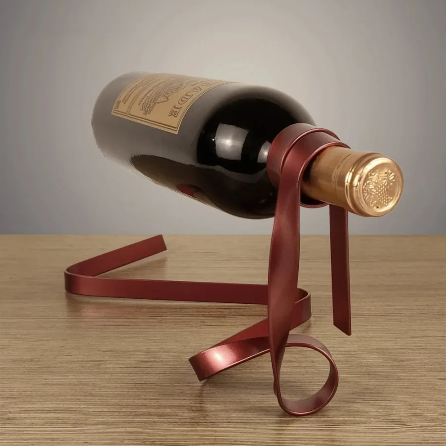 Colorful Ribbon Iron Wine Bott - Home Bar Shelves ulasan dan harga