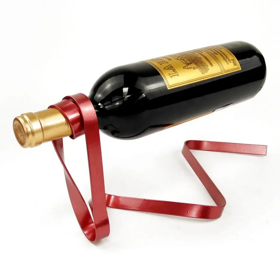 Colorful Ribbon Iron Wine Bott - Home Bar Shelves ulasan dan harga