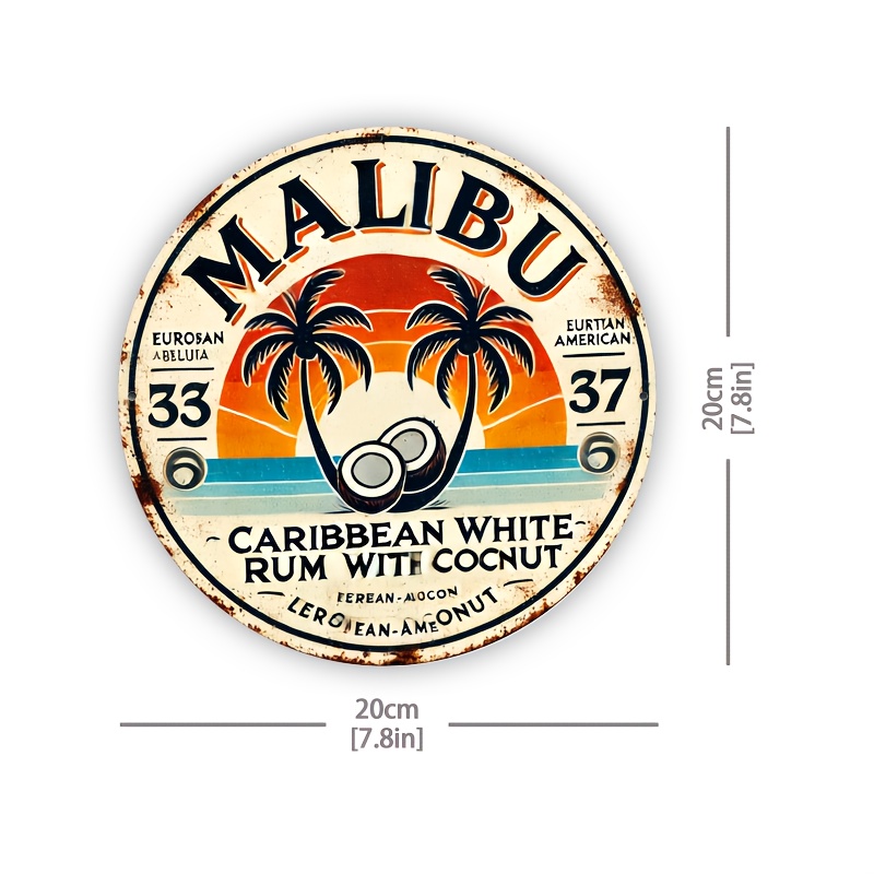 Vintage Malibu Rum Coconut Alu - Home Bar Accessories ulasan dan harga