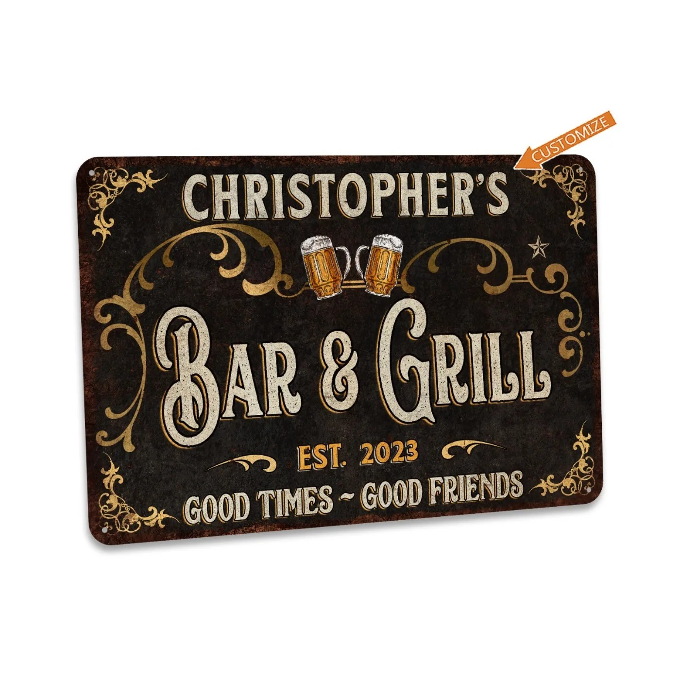 1PC Personalized Bar & Grill M - Home Bar Signs ulasan dan harga