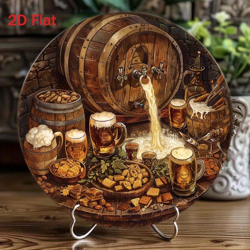 1Pc Round 2D Flat Aluminum Sig - Home Bar Accessories ulasan dan harga