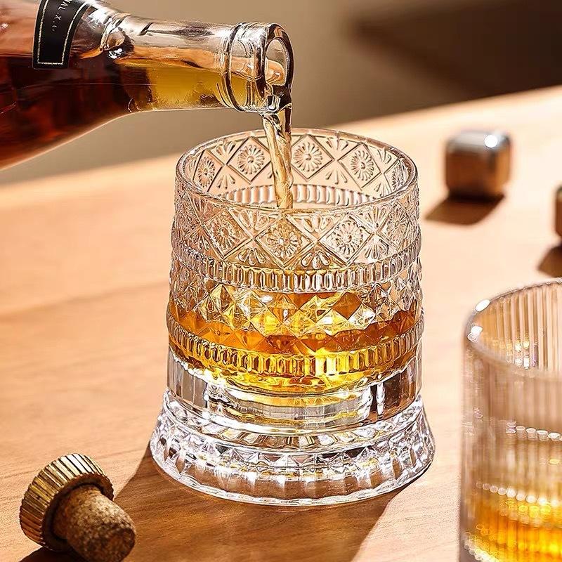 Whiskey Glasses Rotating Whisk - Highball Glass Set ulasan dan harga