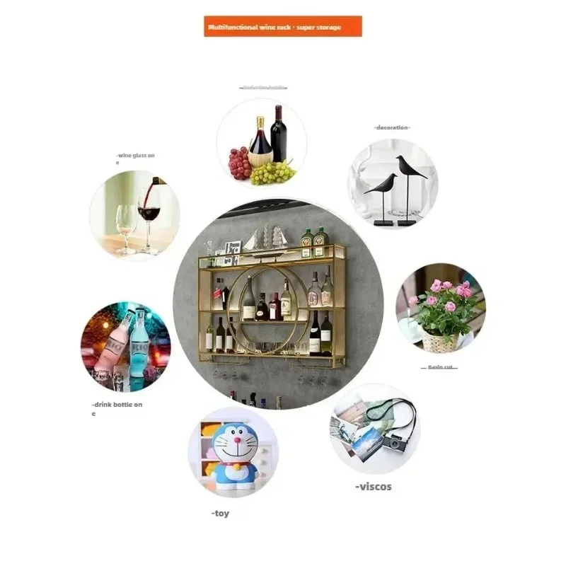 Industrial Wall Mounted Bar Wi - Home Bar Shelves ulasan dan harga