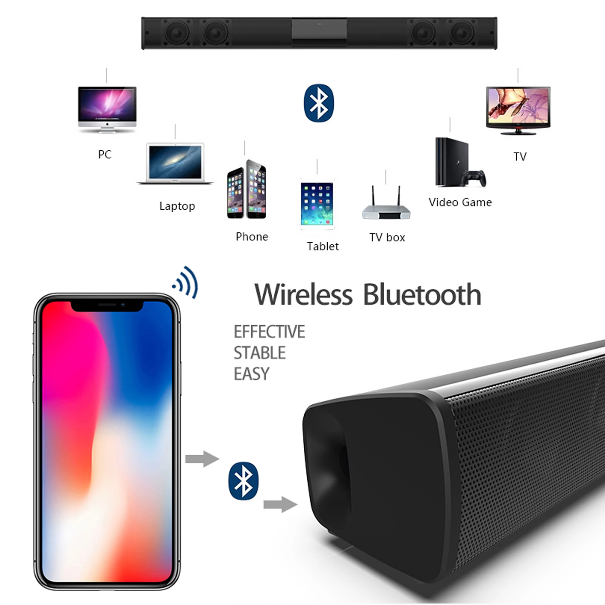 40W High Power Soundbar for TV - Home Bar And Theater ulasan dan harga
