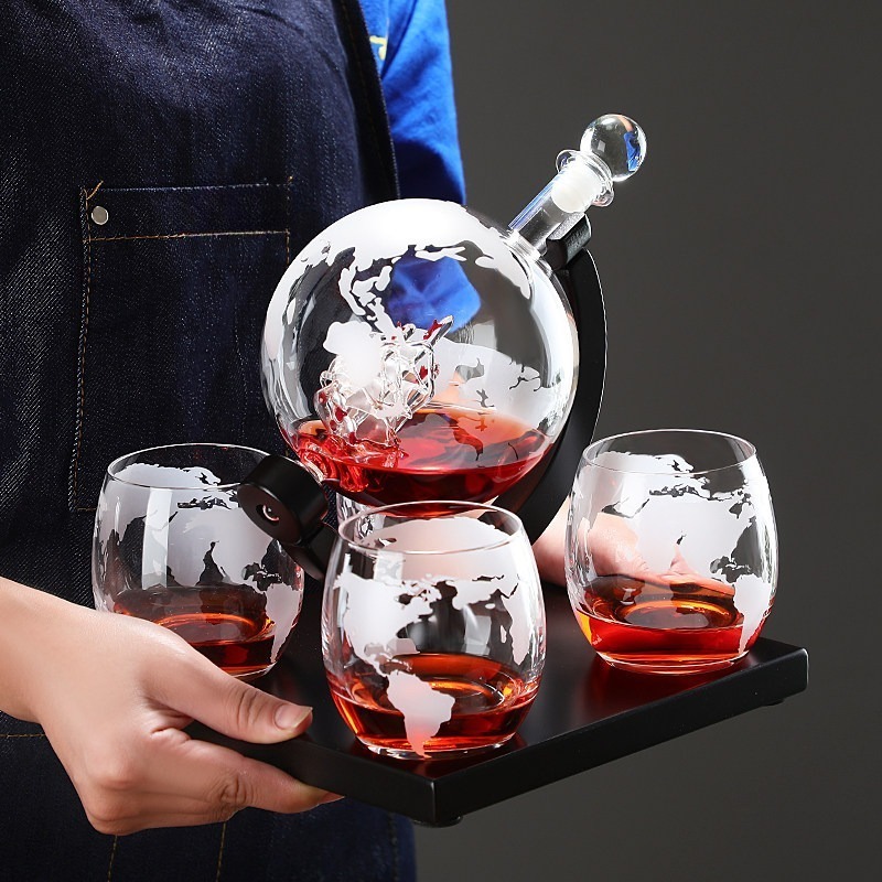 Decorative Globe Wine Decanter - Home Bar Stand ulasan dan harga