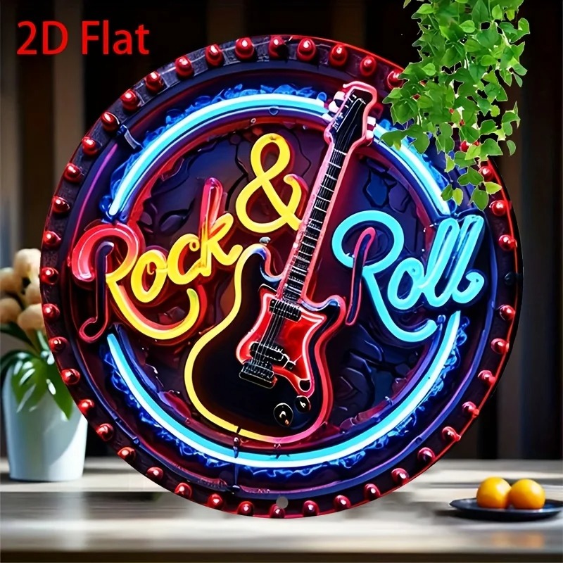 A Vintage Rock Neon Sign, 2Dfl - Home Bar Accessories ulasan dan harga