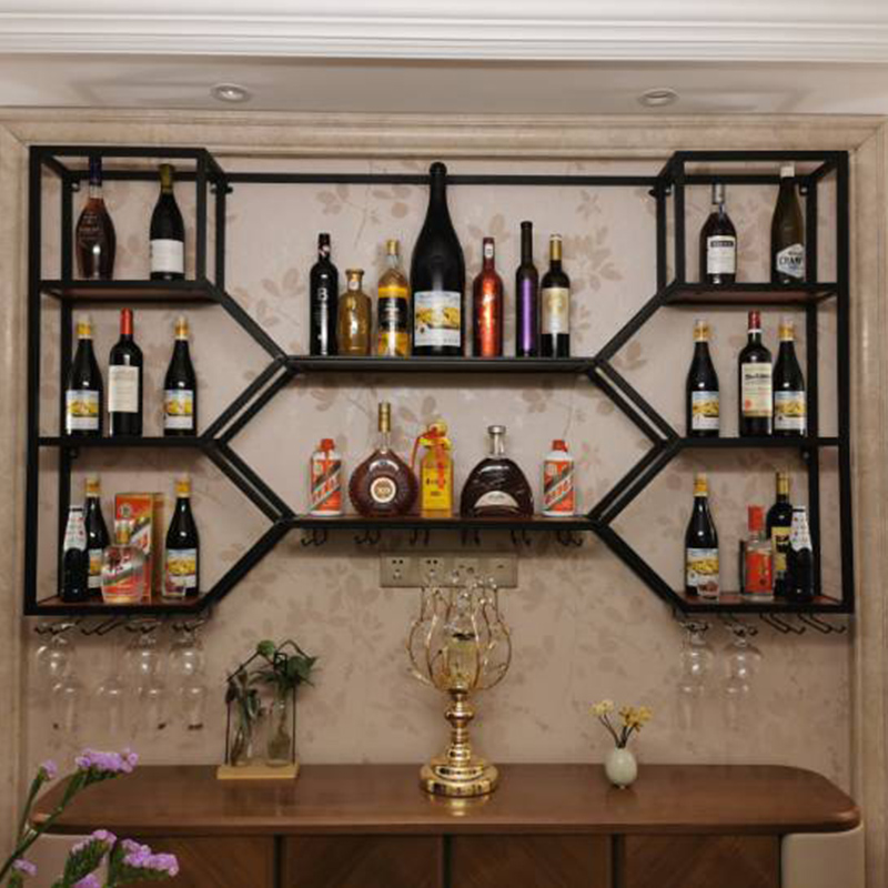 Metal Shelves Wine Cabinet Liv - Home Bar Shelves ulasan dan harga